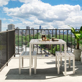 Luca 3-Piece Outdoor Modern Aluminum Compact Bistro Set
